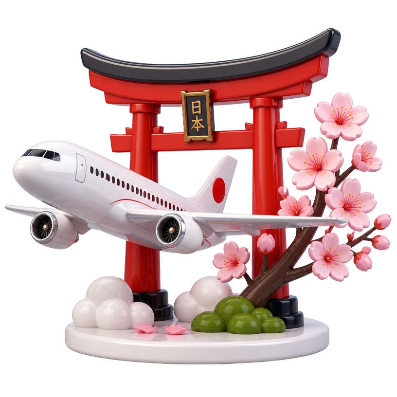 Return flight tickets to Japan